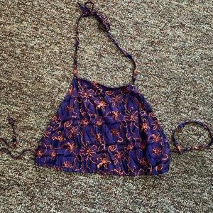 Boho halter crop top